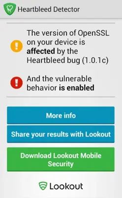 Heartbleed Security Scanner android App screenshot 0